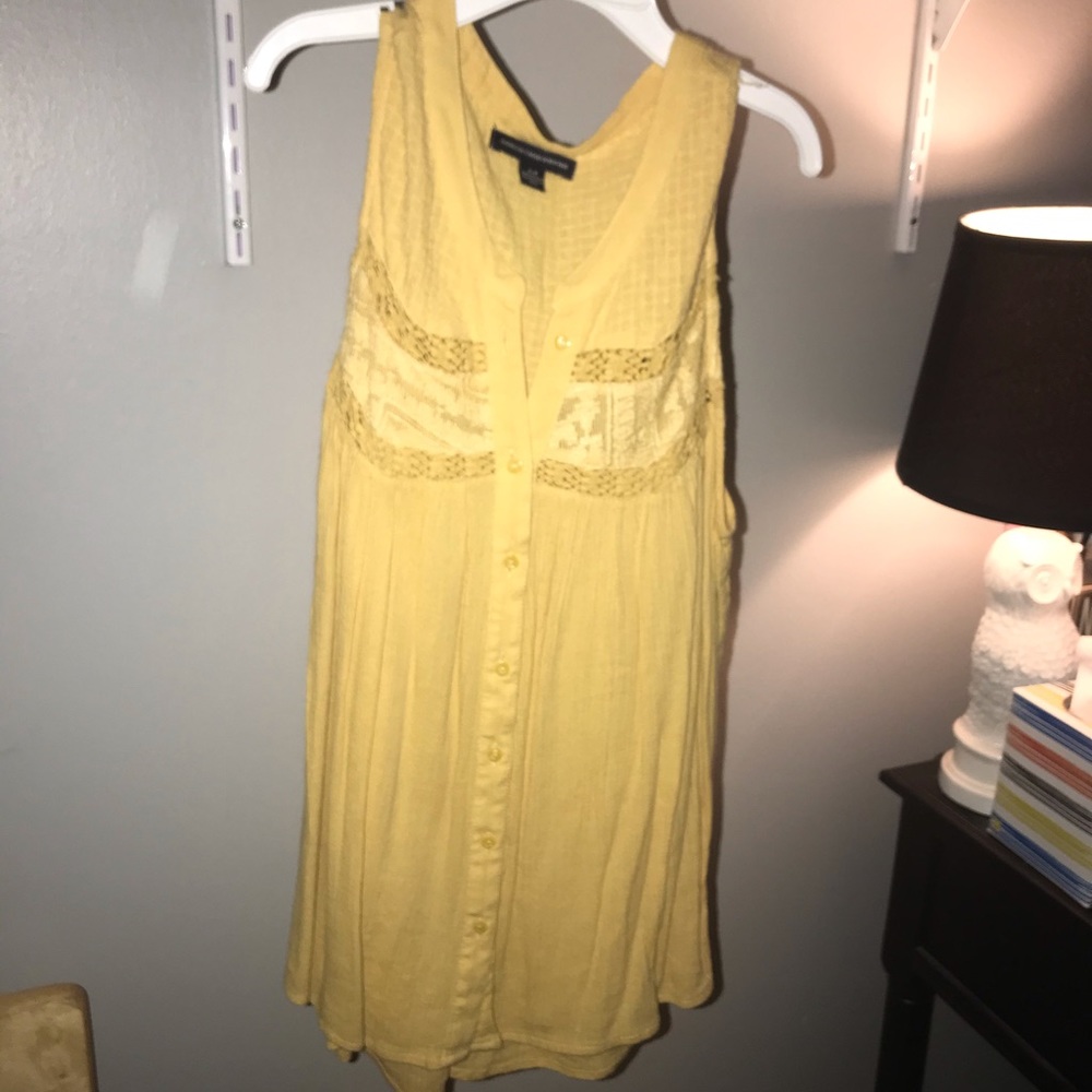 Yellow American eagle shirt